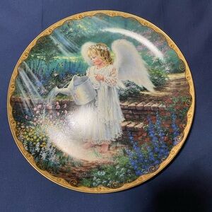 Decorative Plate with angel and watering can